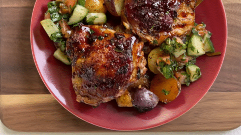 Chicken Thighs With Pomegranate Molasses