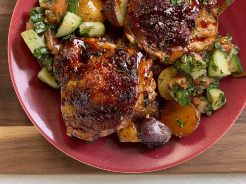 Chicken Thighs With Pomegranate Molasses