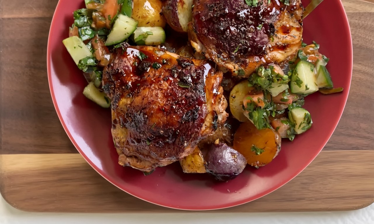 Chicken Thighs With Pomegranate Molasses