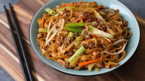 Ground Pork Chili Garlic Noodles