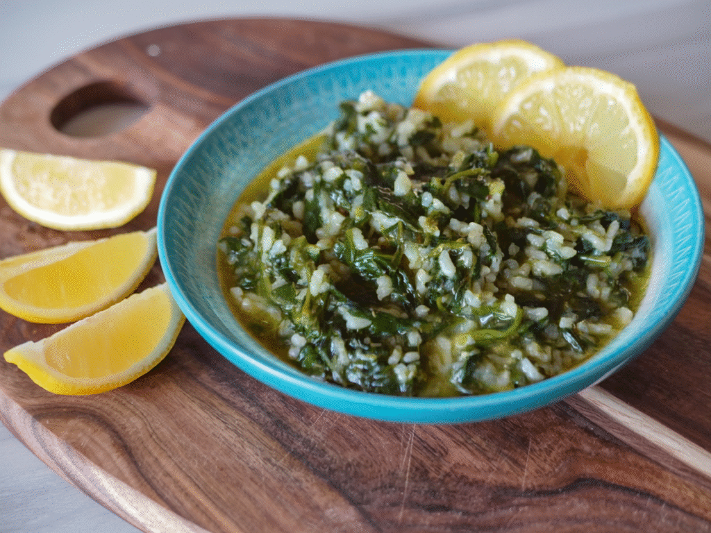 Greek Spinach and Rice (Spanakorizo) Recipe