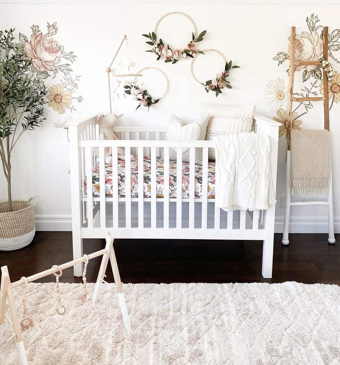 Soften the Space with Floral Hoop Wreaths