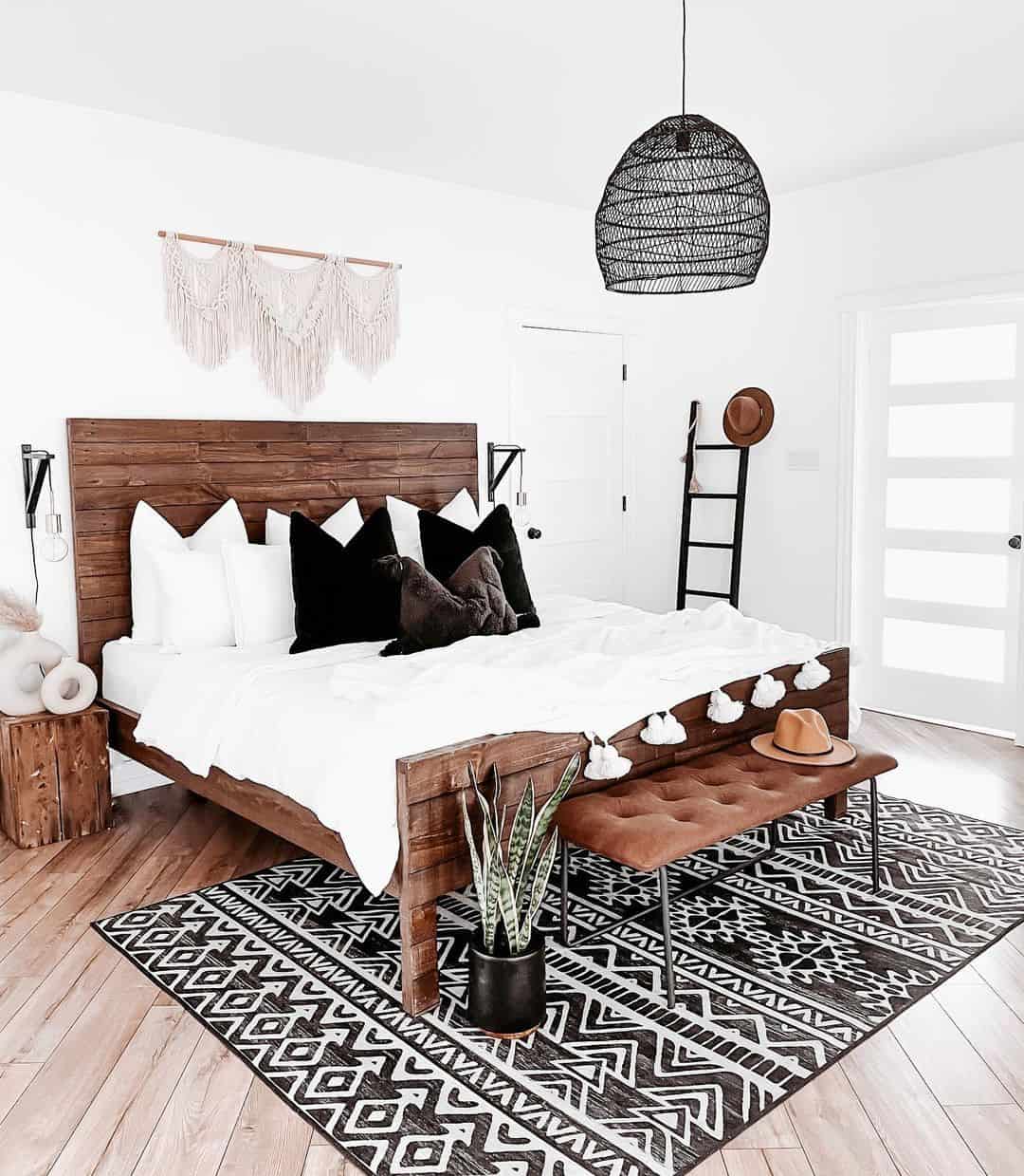 Soften Your Headboard With a Layered Macrame Hanging