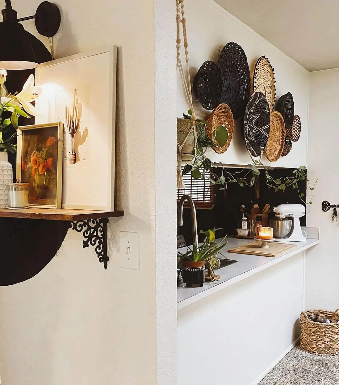 Woven Baskets Create a Textured Boho Gallery Wall