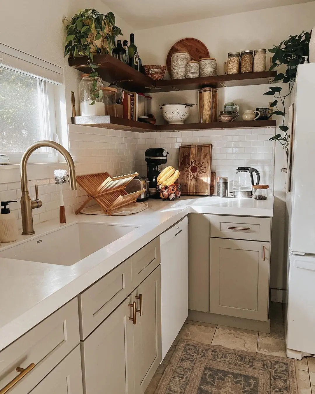 Corner Open Shelving Styles Kitchen Essentials