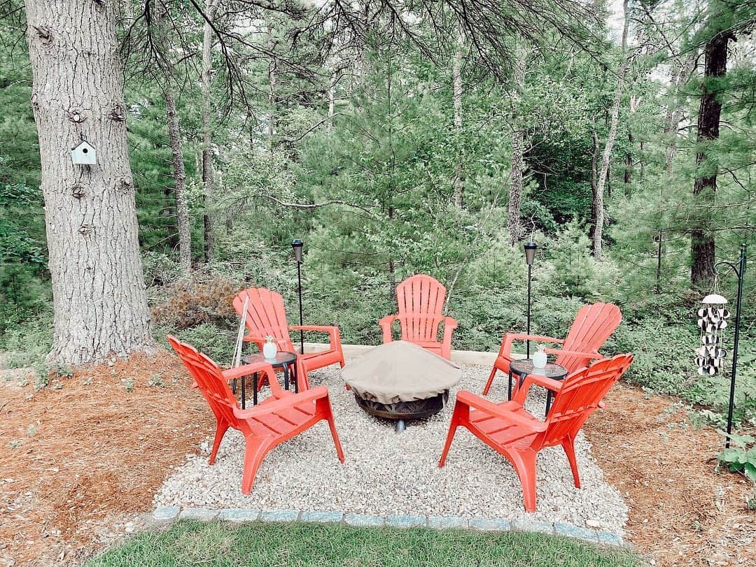 Bright Orange Adirondack Chairs Add a Pop of Color
