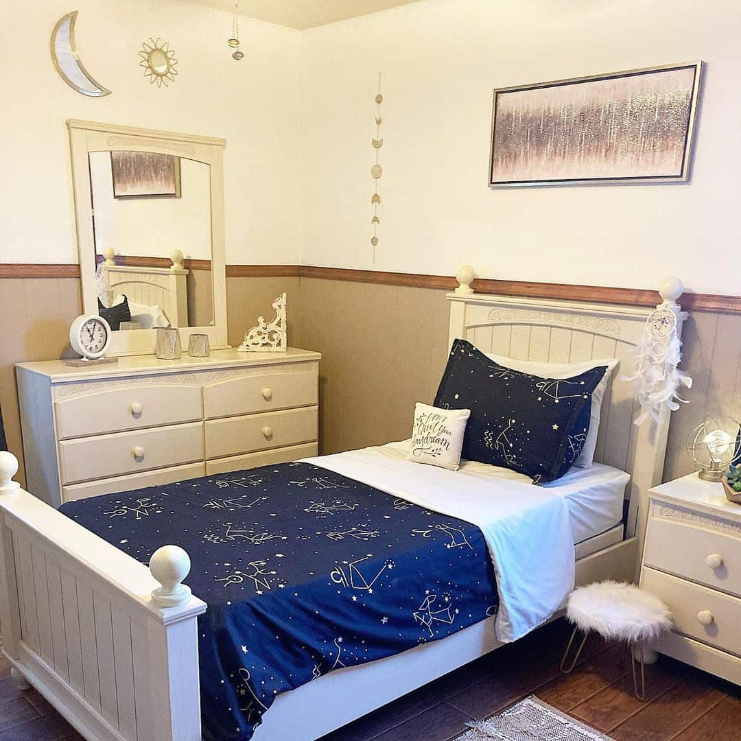 Gold Constellation Duvet Cover Adds Celestial Charm