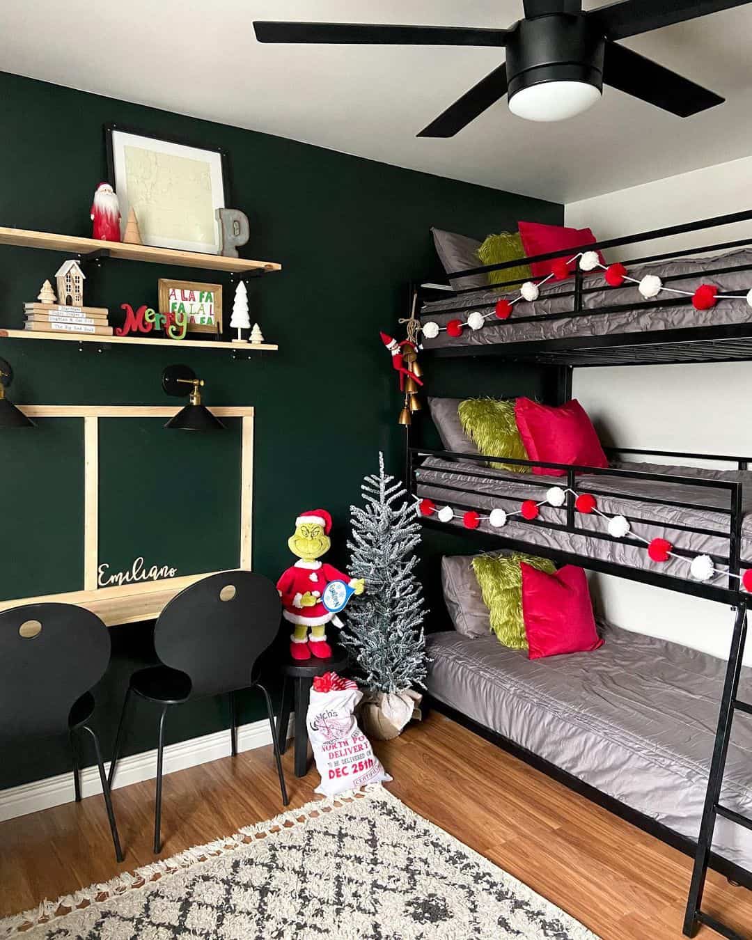 Bunk Bed Garlands Add Festive Cheer to Kids' Rooms