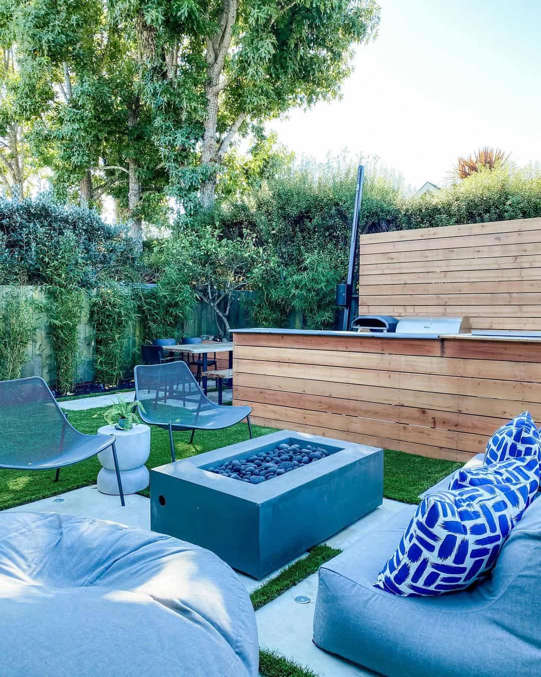 Anchor Casual Seating with a Modern Concrete Fire Pit
