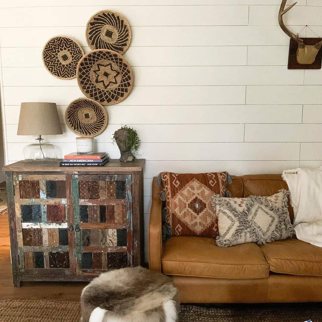 Layered Woven Baskets Add Organic Artistry to Walls