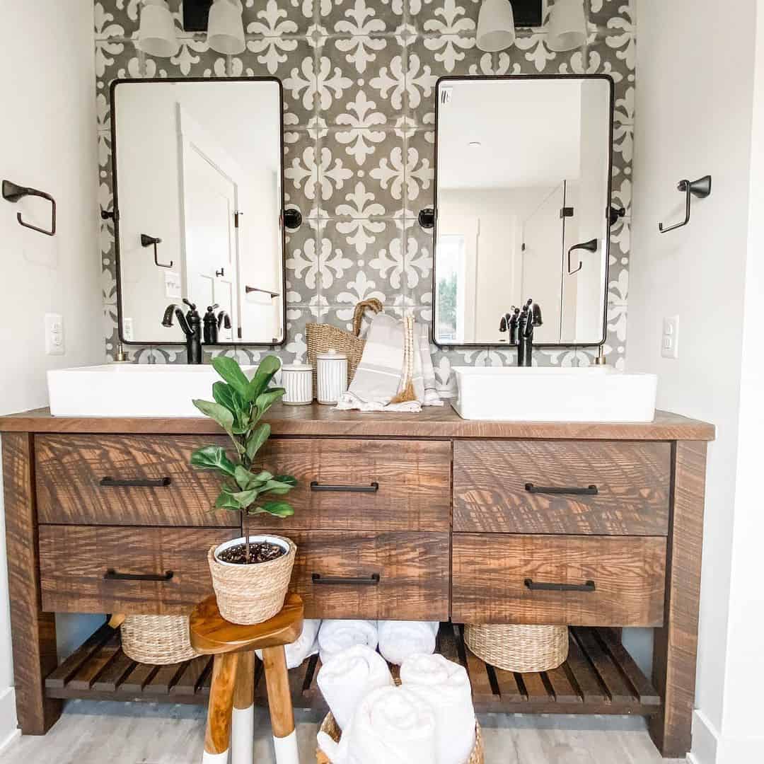 Patterned Tile Backsplash Adds Boho Charm