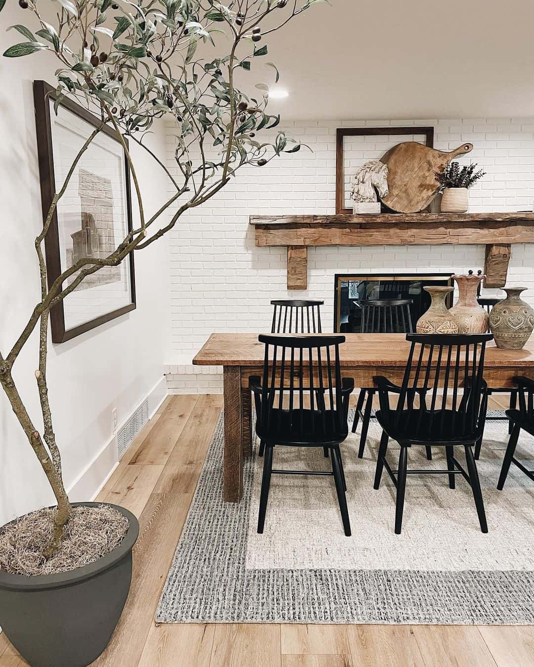 Black Spindle Chairs for Modern Contrast