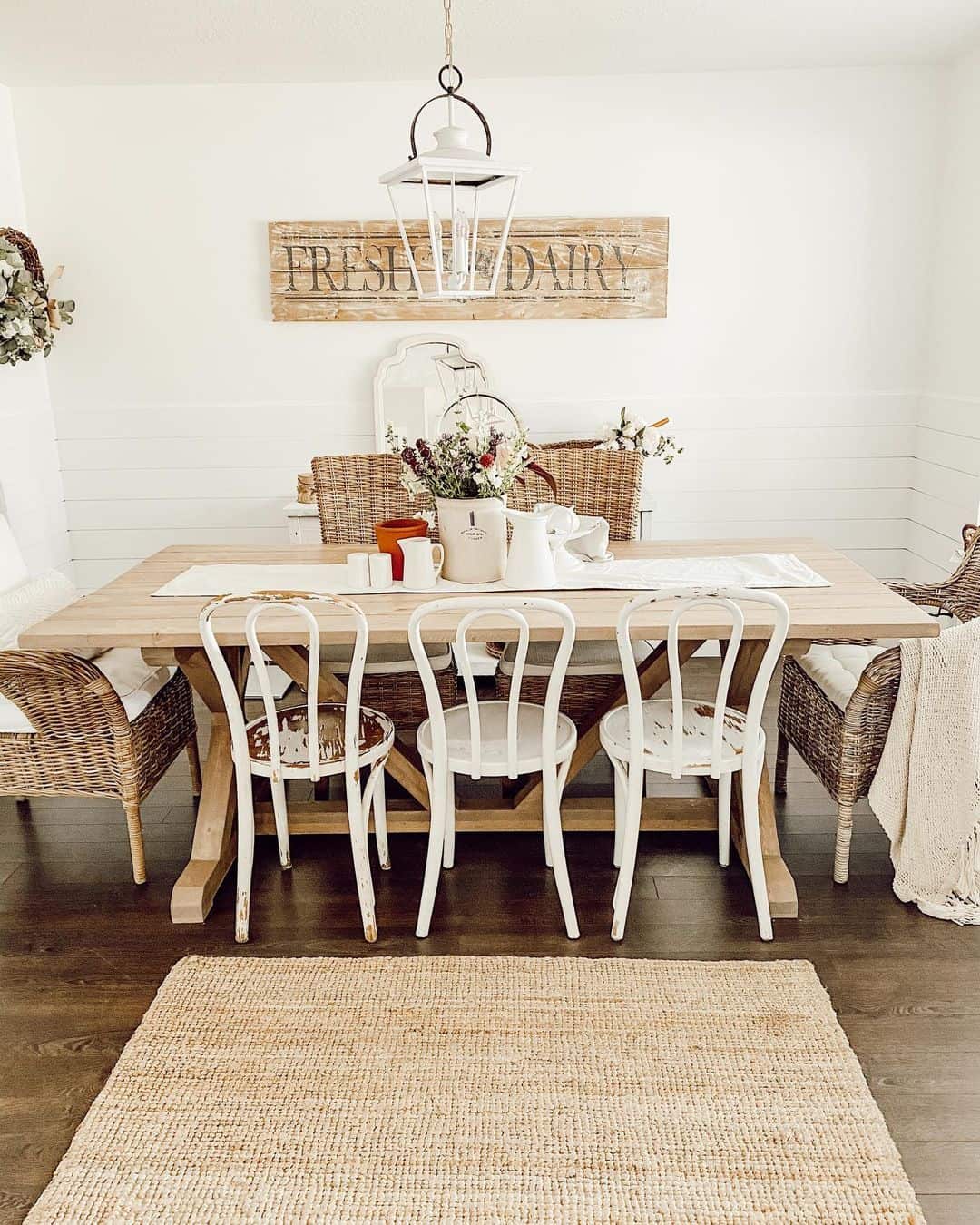 Distressed White Chairs for Vintage Charm