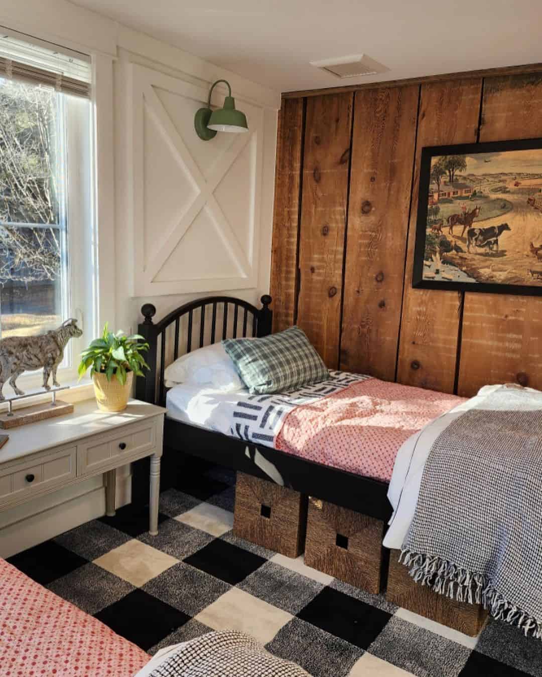 Frame an Accent Wall Like a Barn Door
