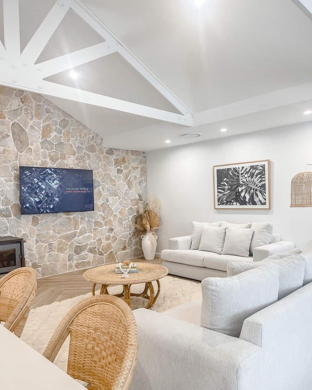 Ground Your Living Space with a Natural Stone Wall