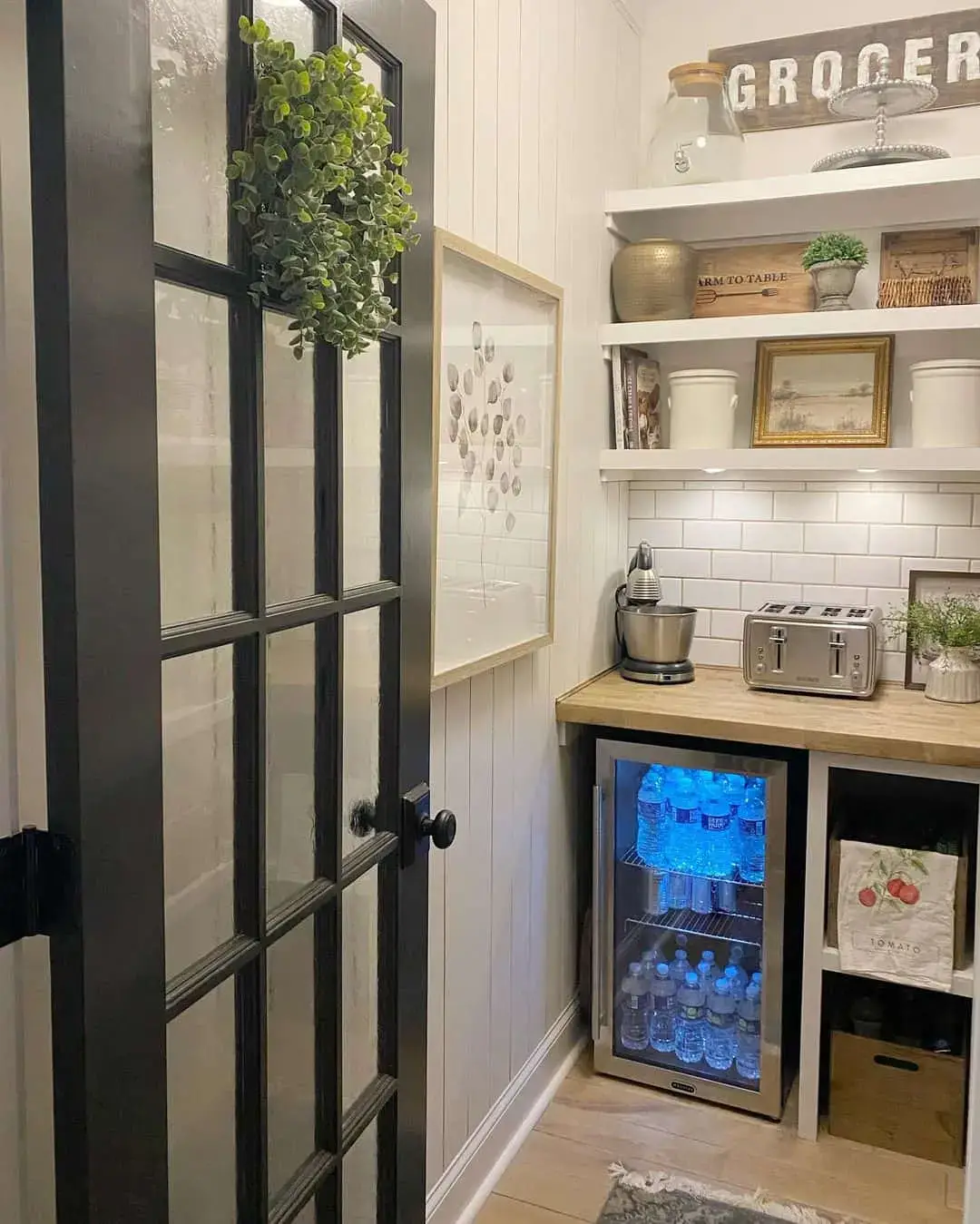 Mini Fridge Cools Drinks Below Countertop Storage