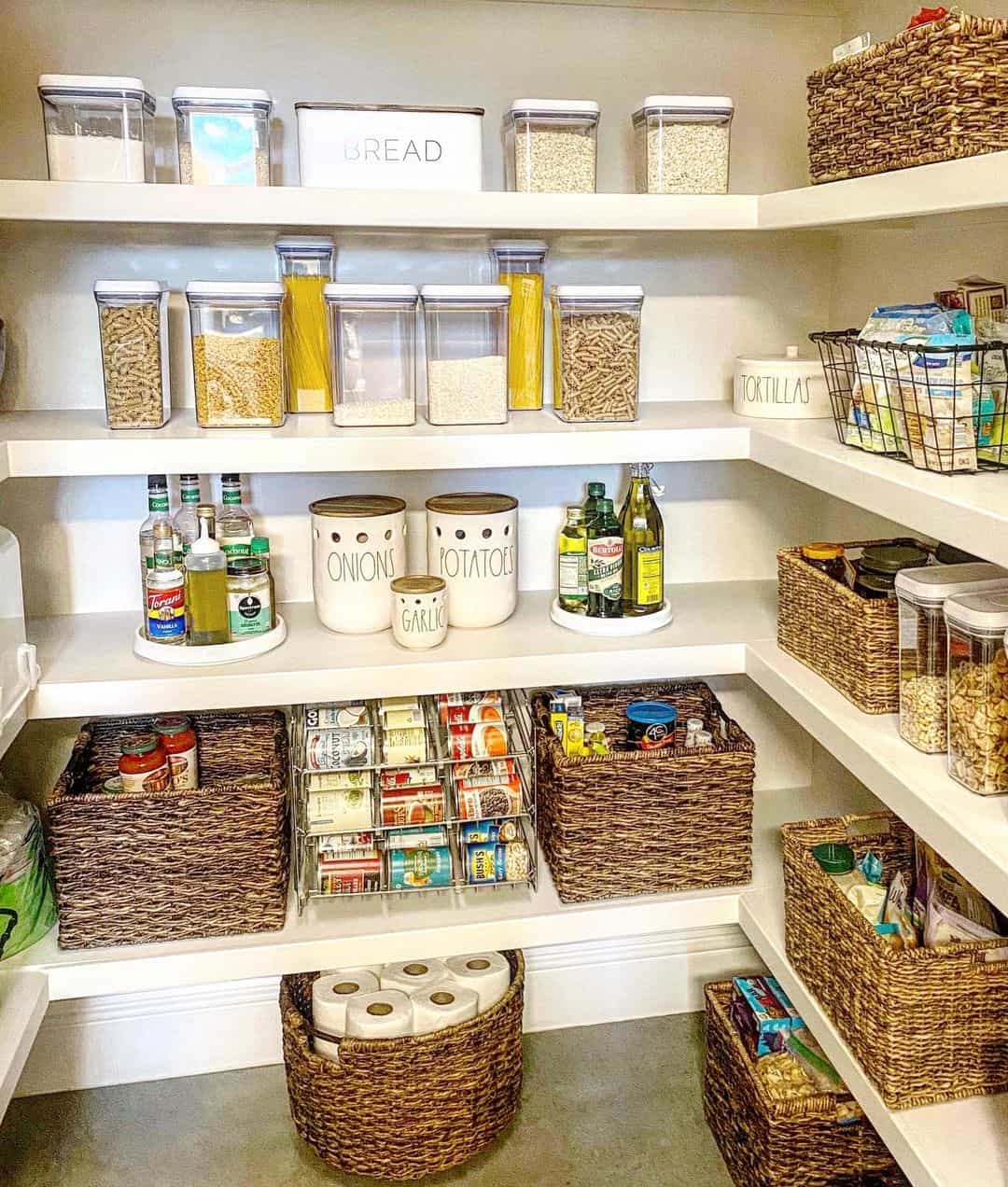 Tiered Metal Rack Holds Canned Goods for Easy Viewing