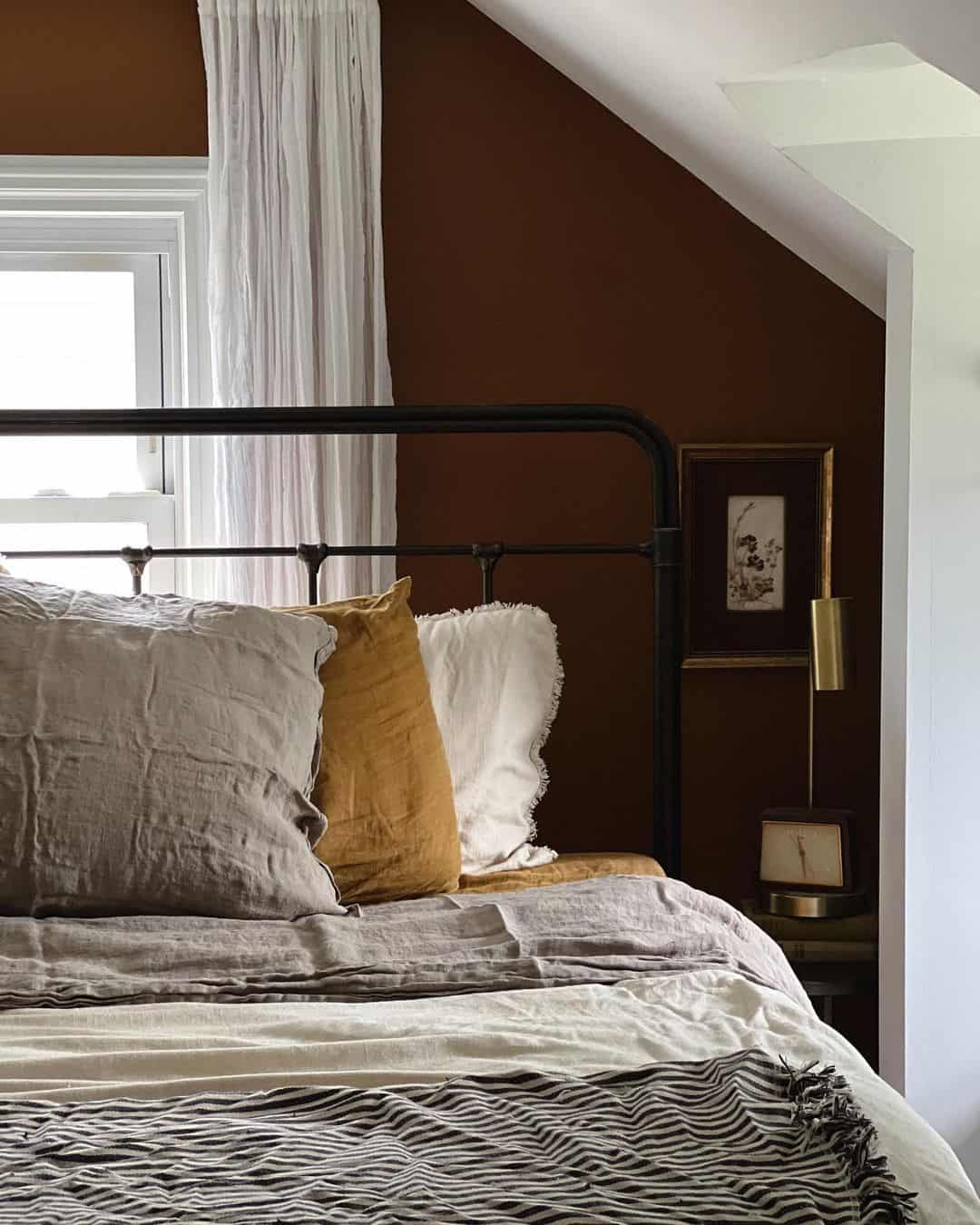 Brass Sconce Offers Ambient Bedside Lighting