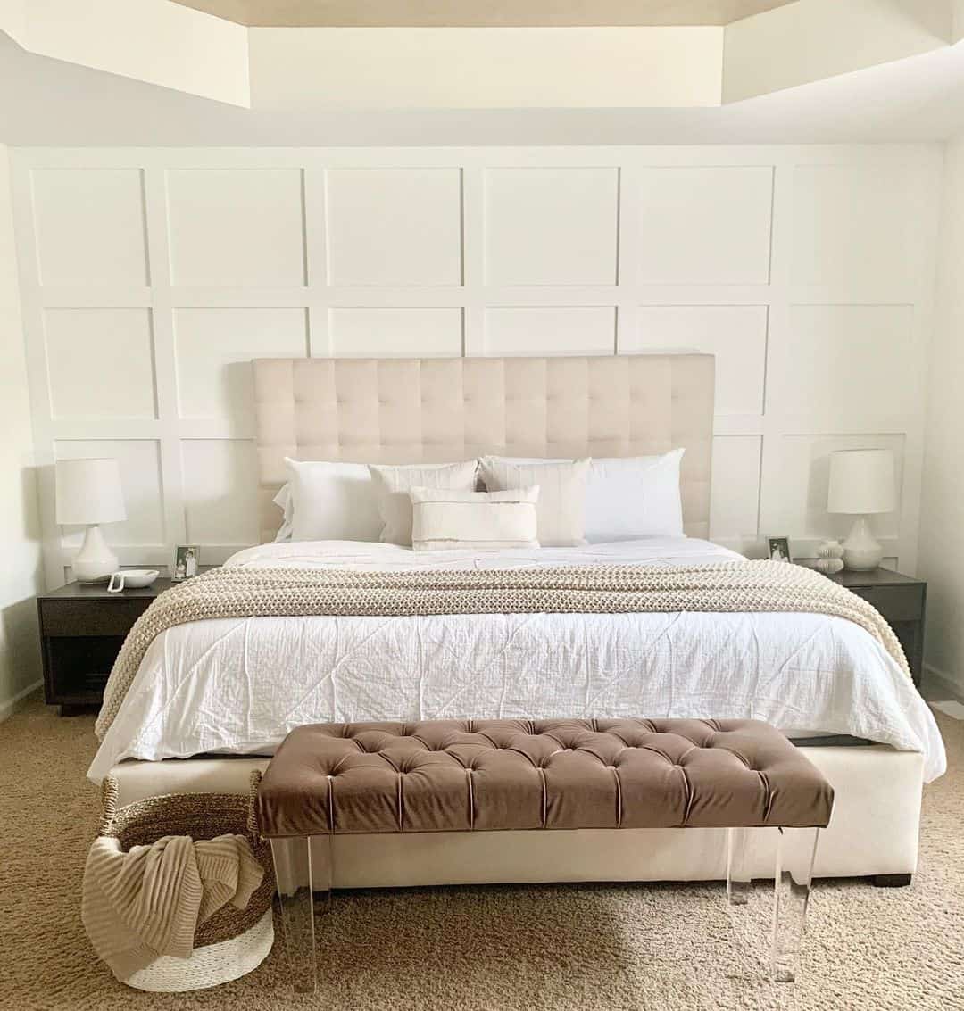 Paneled Wall Creates a Subtle, Geometric Backdrop