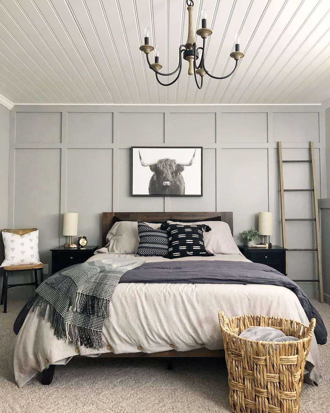 Board and batten frames bold bovine artwork