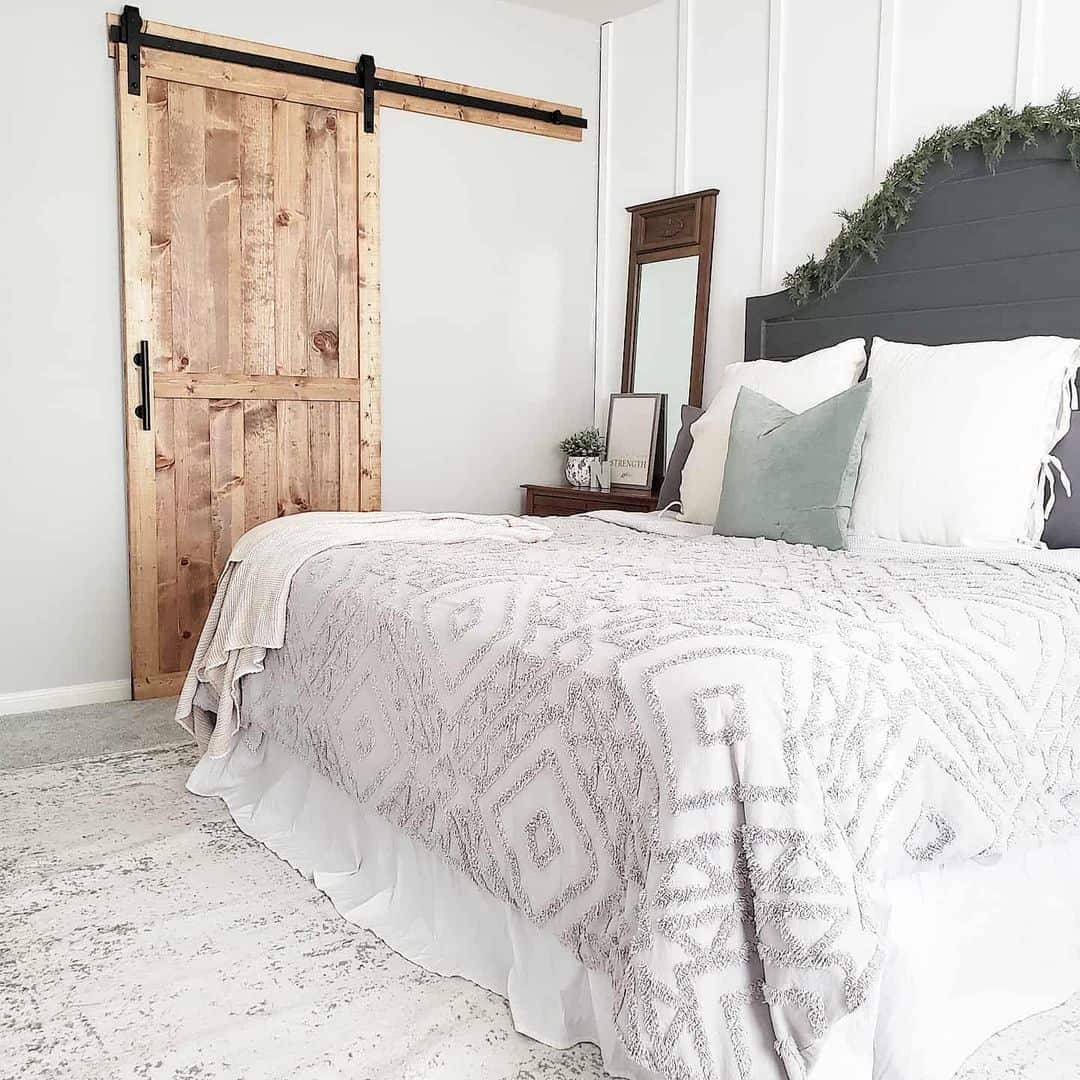 Rustic Barn Door Adds Natural Wood Texture