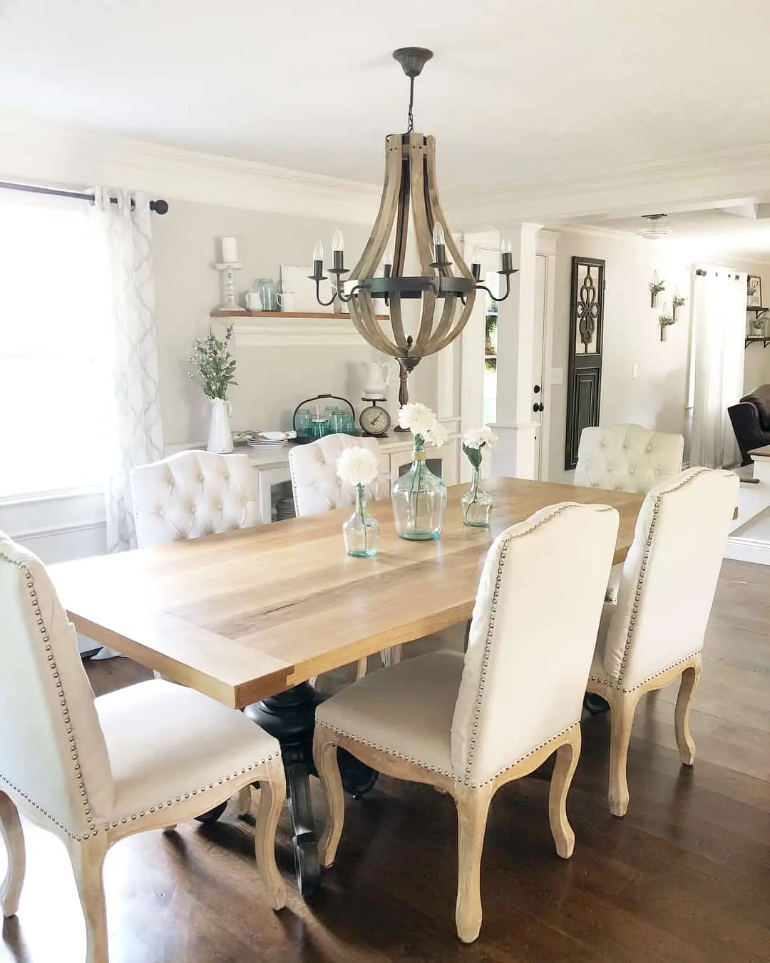 Tufted Upholstered Chairs With Nailhead Trim