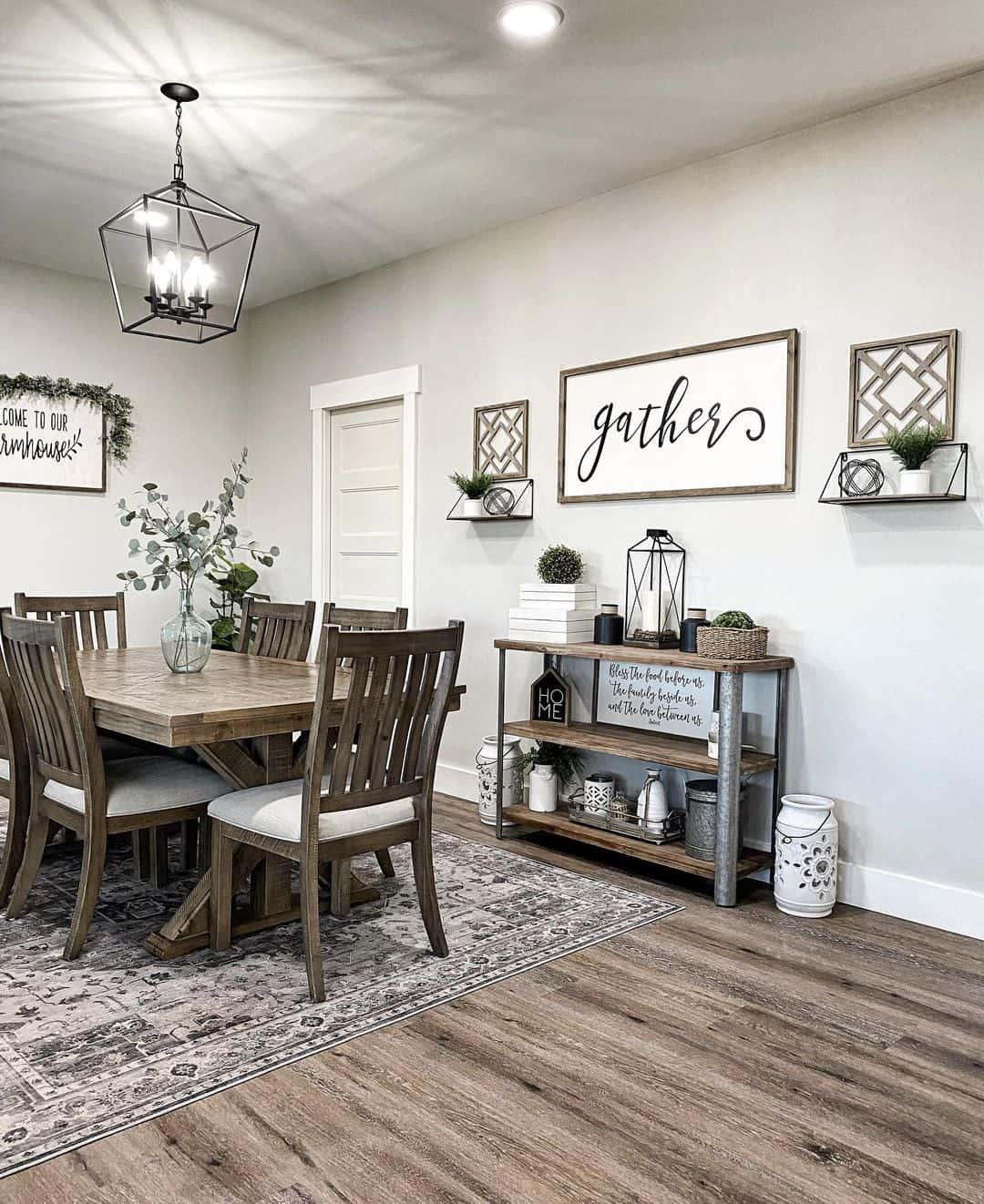 Combine Dark Frames with Light Upholstered Seats