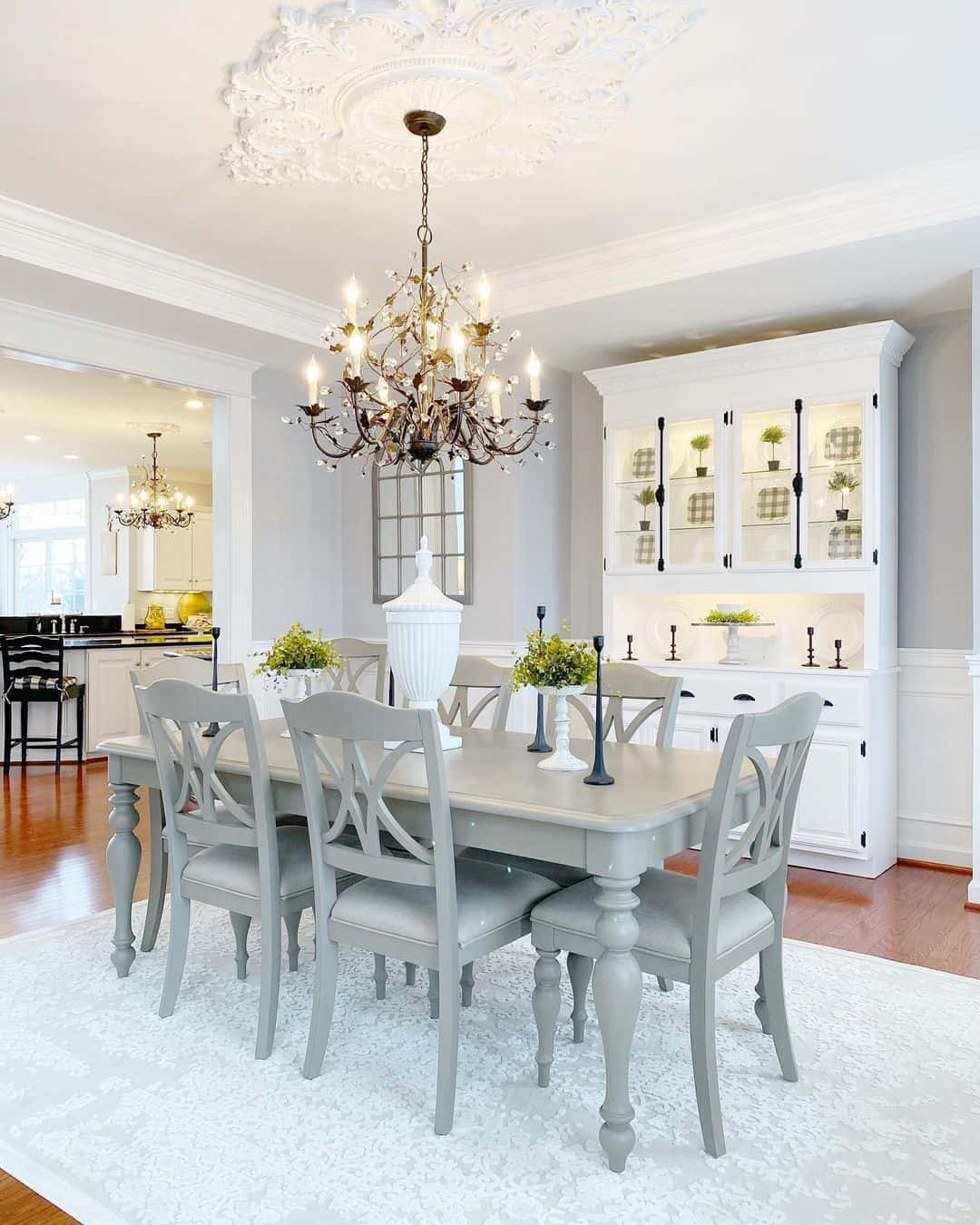 Introduce Lattice Detail with Light Gray Dining Chairs