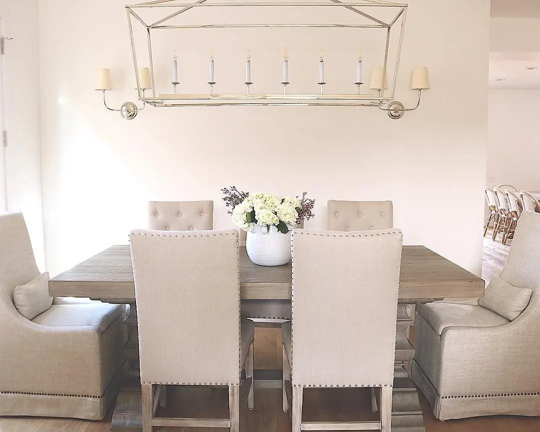 Upholstered Host Chairs Add Plush Comfort to Dining Table Ends