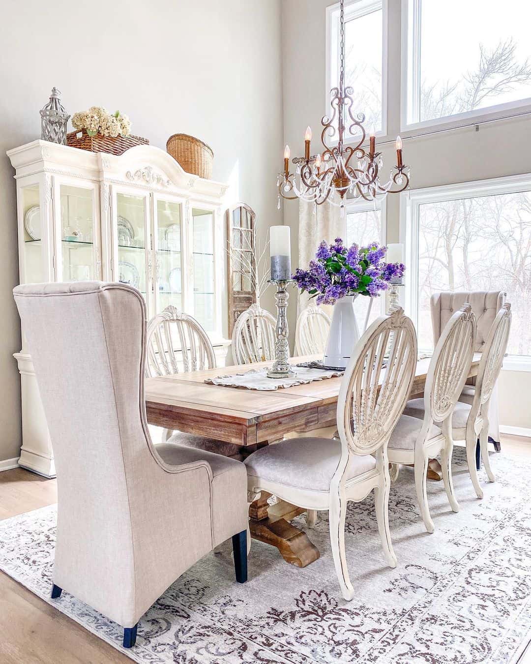 Combine Wingback Chairs with Spindle-Back Seating