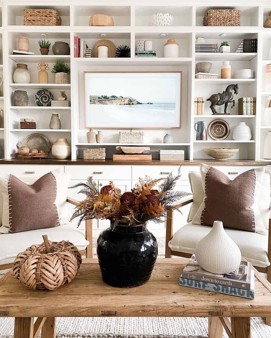 White Textured Vase Complements Stacked Books