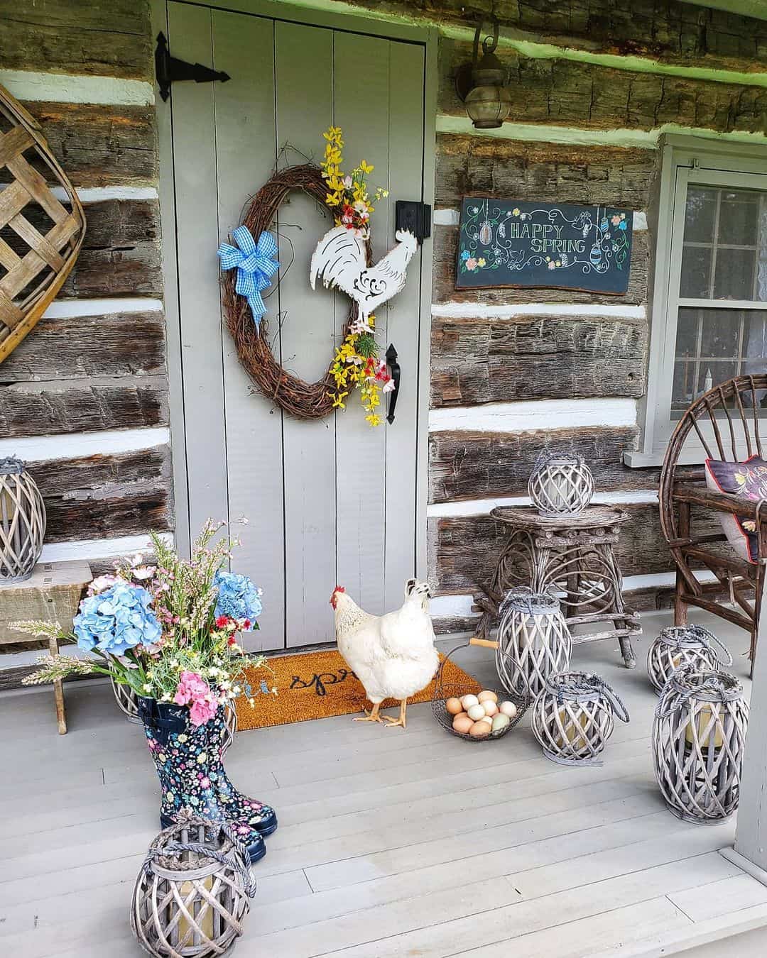 Grapevine Wreath with Rooster for Farmhouse Charm