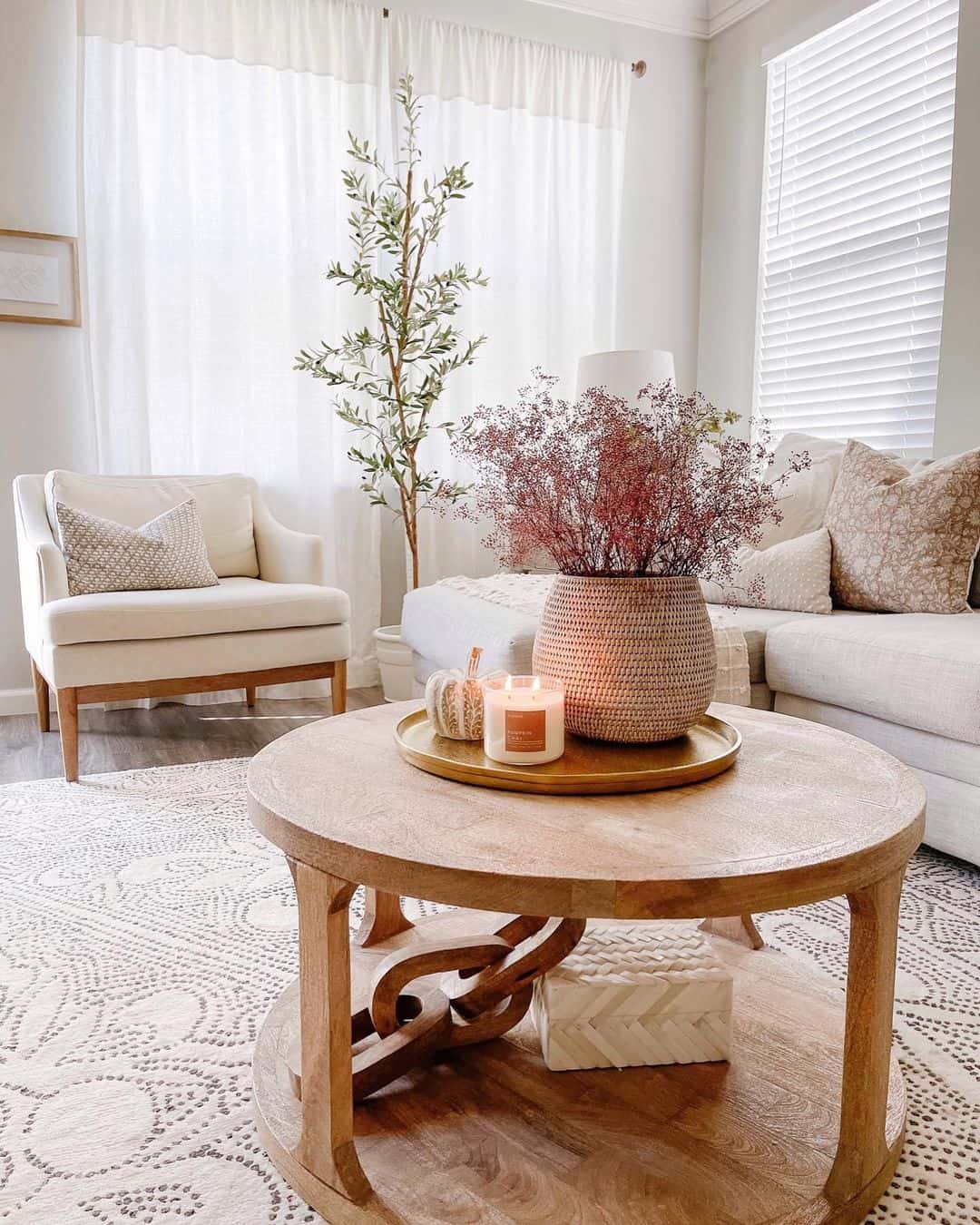 Wood Table with a Chunky Chain Link Shelf