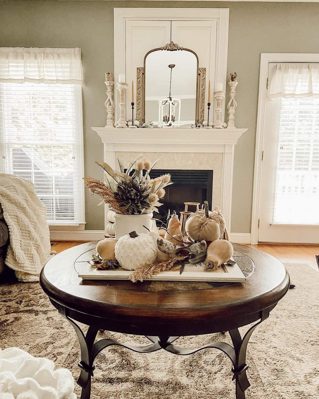 Seasonal Accents for a Cozy Coffee Table Vignette