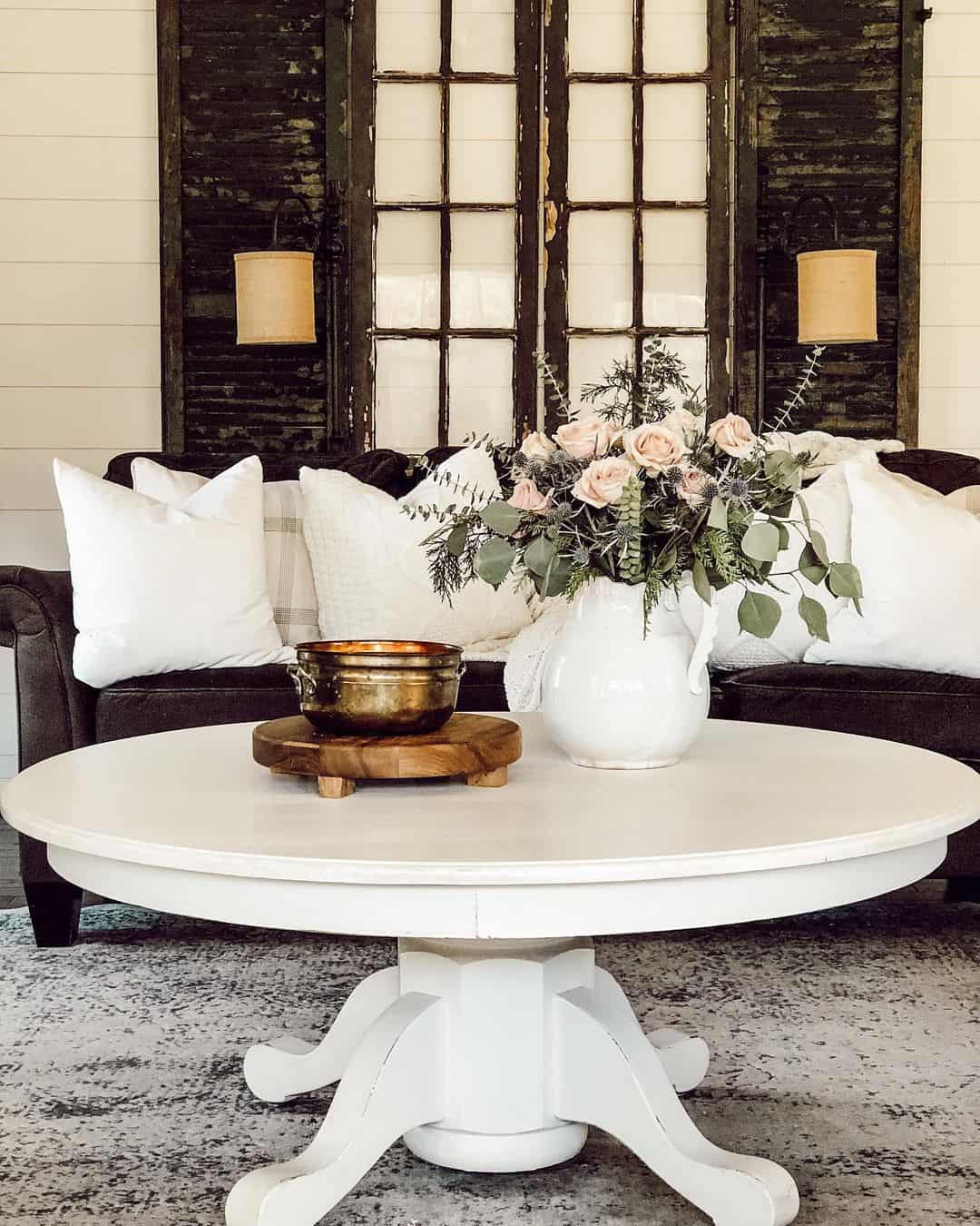 White Tabletop with a Metallic Accent