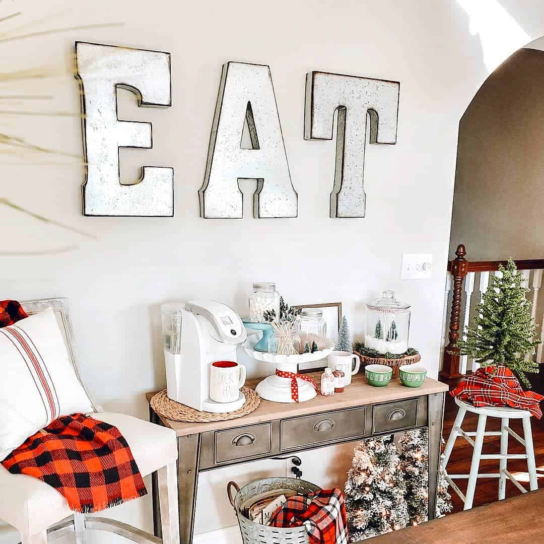 Galvanized Letters Announce Your Coffee Bar's Purpose