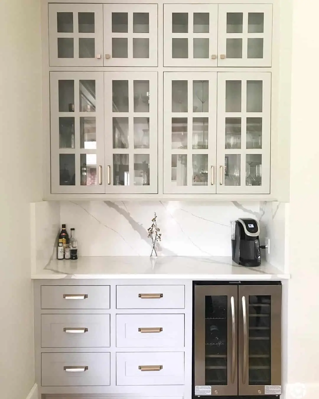 Glass-Front Cabinets Display Barware and Serveware