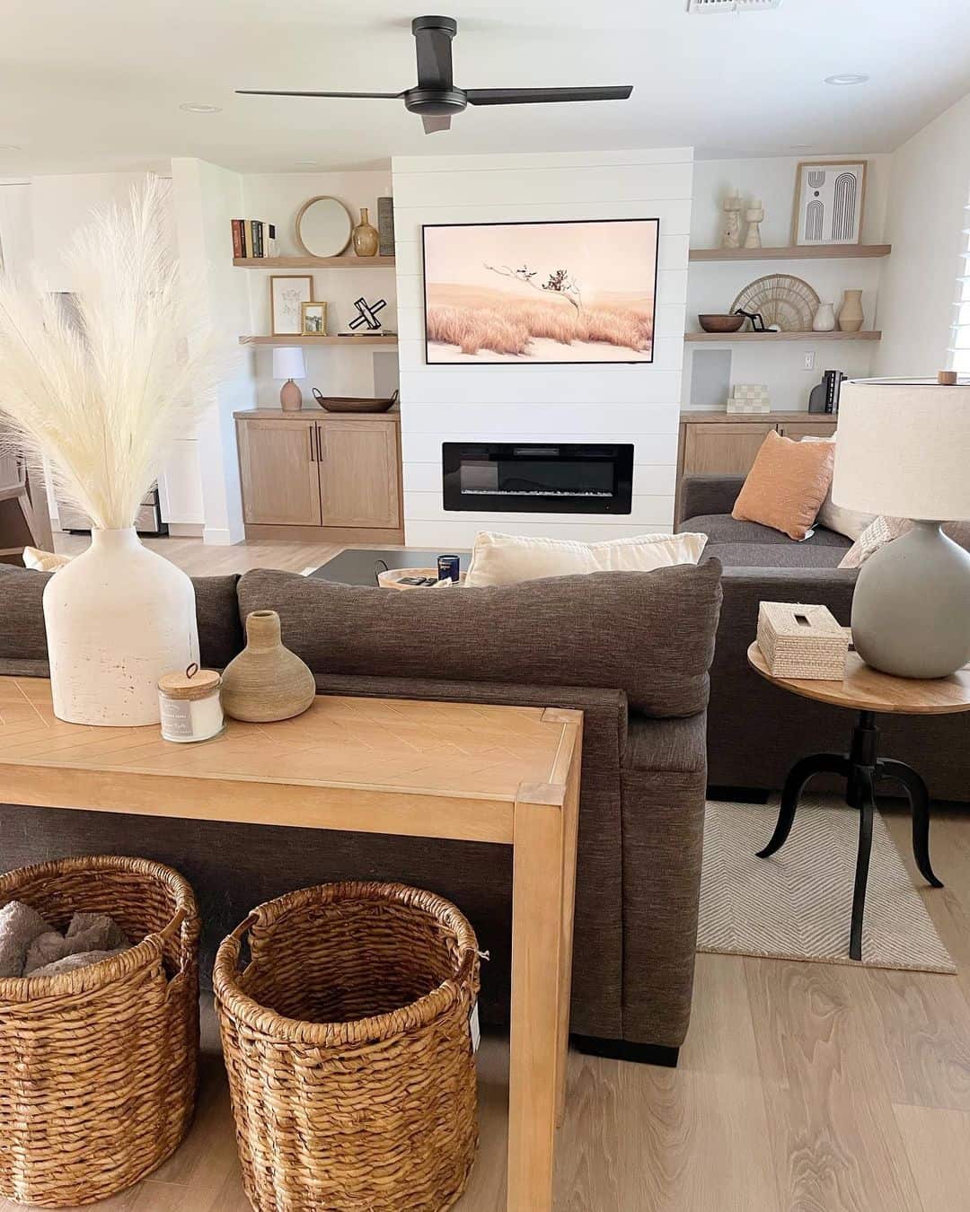 Tall Pampas Grass Adds Airy Texture Above Your Console Table