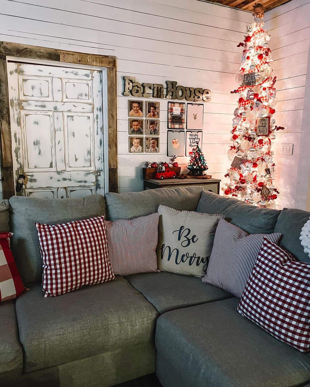 Gallery Wall of Family Photos Adds Personal Touch