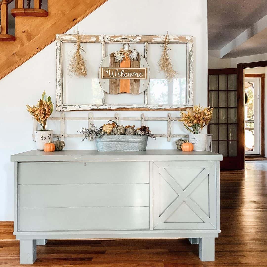 Galvanized Tub of Gourds for a Rustic Centerpiece