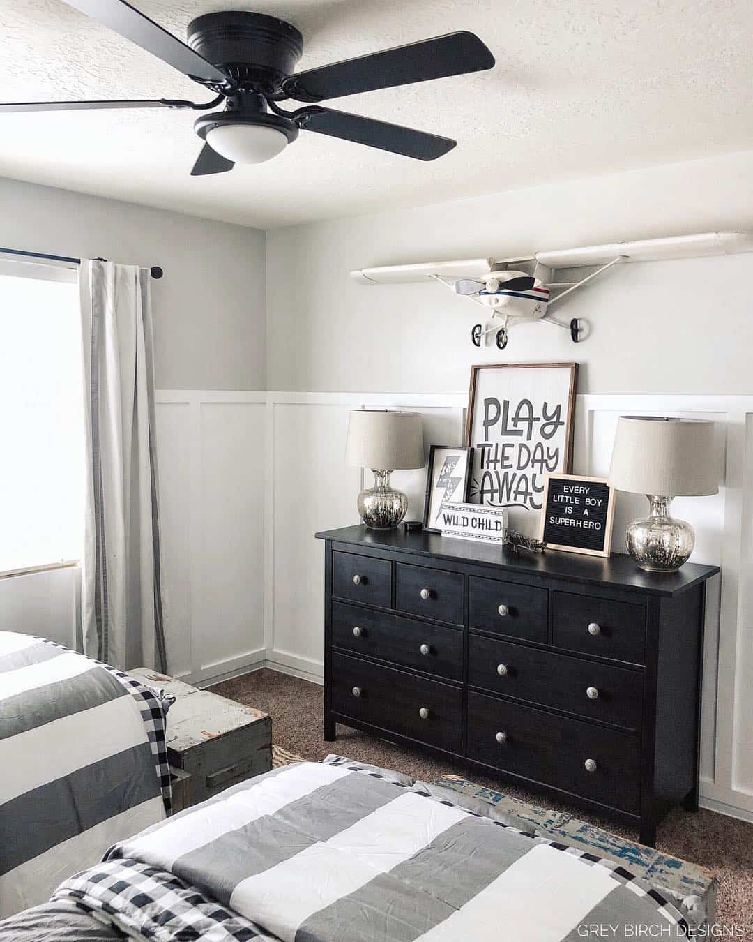 Model Airplane as a Whimsical Wall Accent