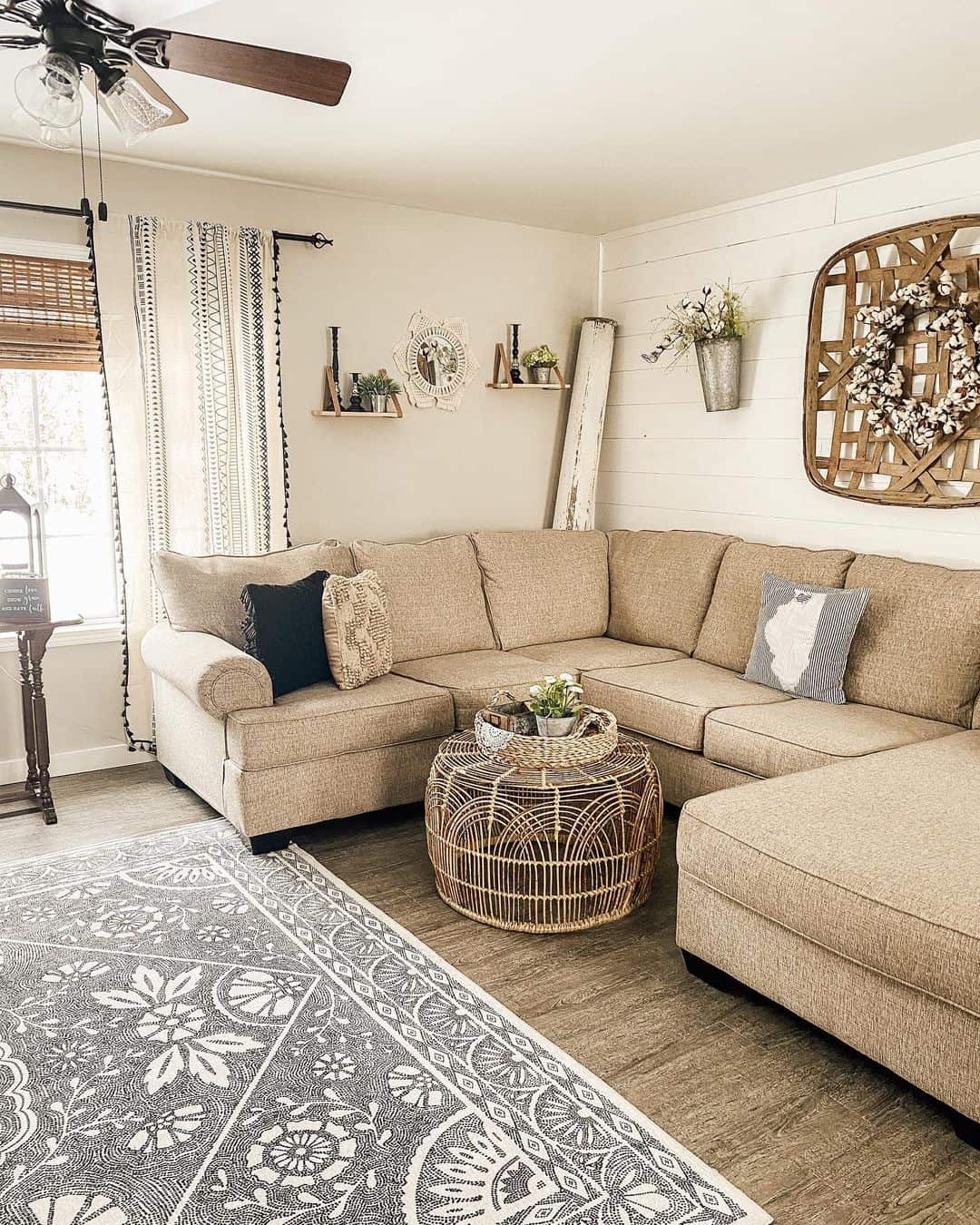 Anchor Your Seating Area with a Round Rattan Coffee Table