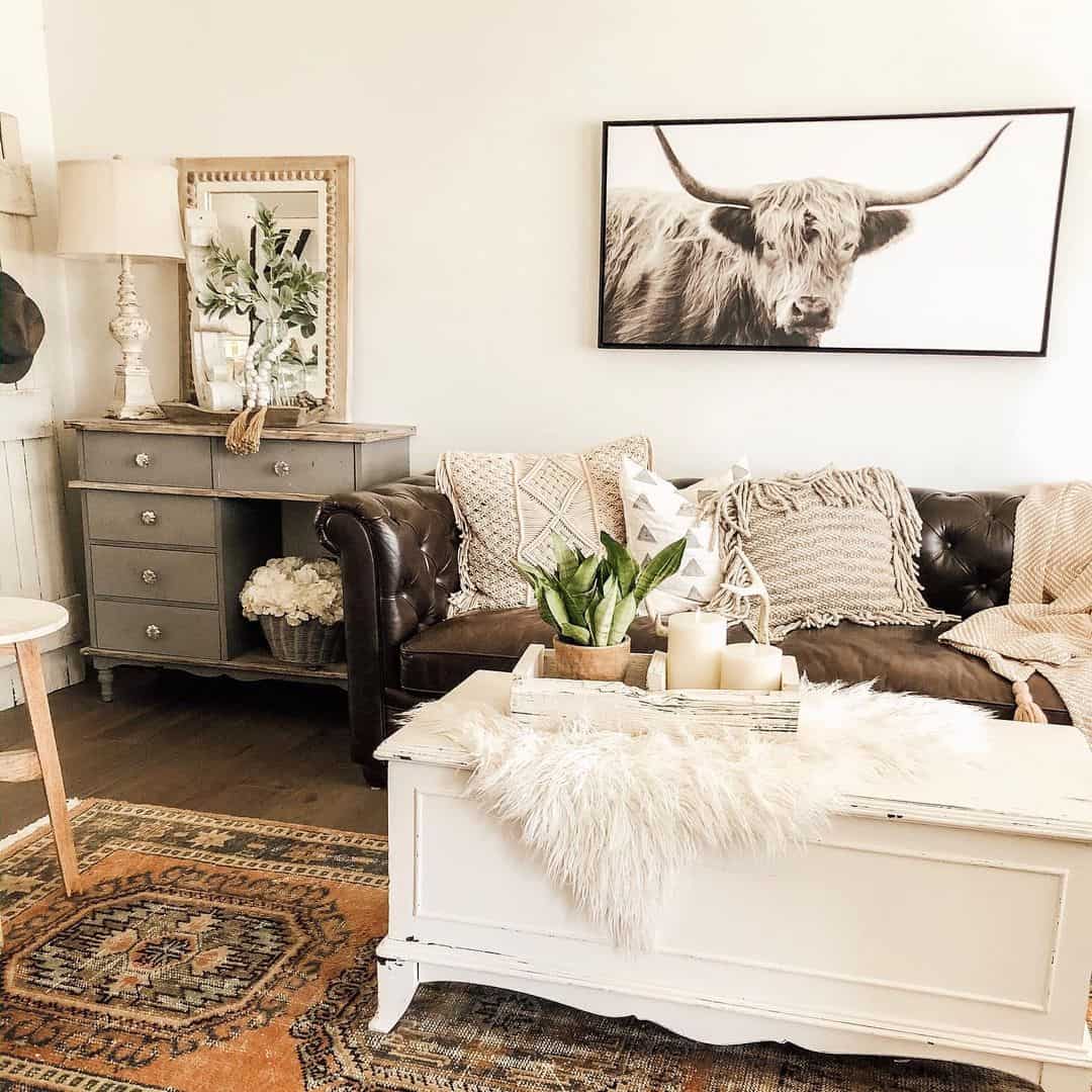 Anchor Your Living Space with Oversized Highland Cow Art