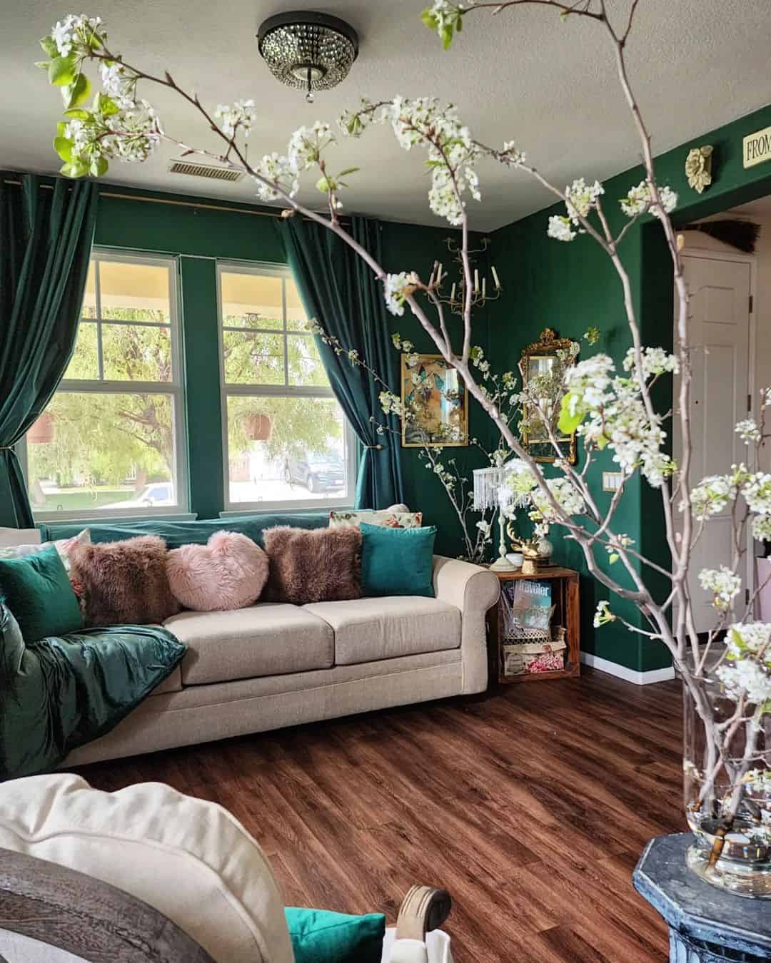 Tall Branch Arrangement Adds Whimsical Height and Spring Bloom