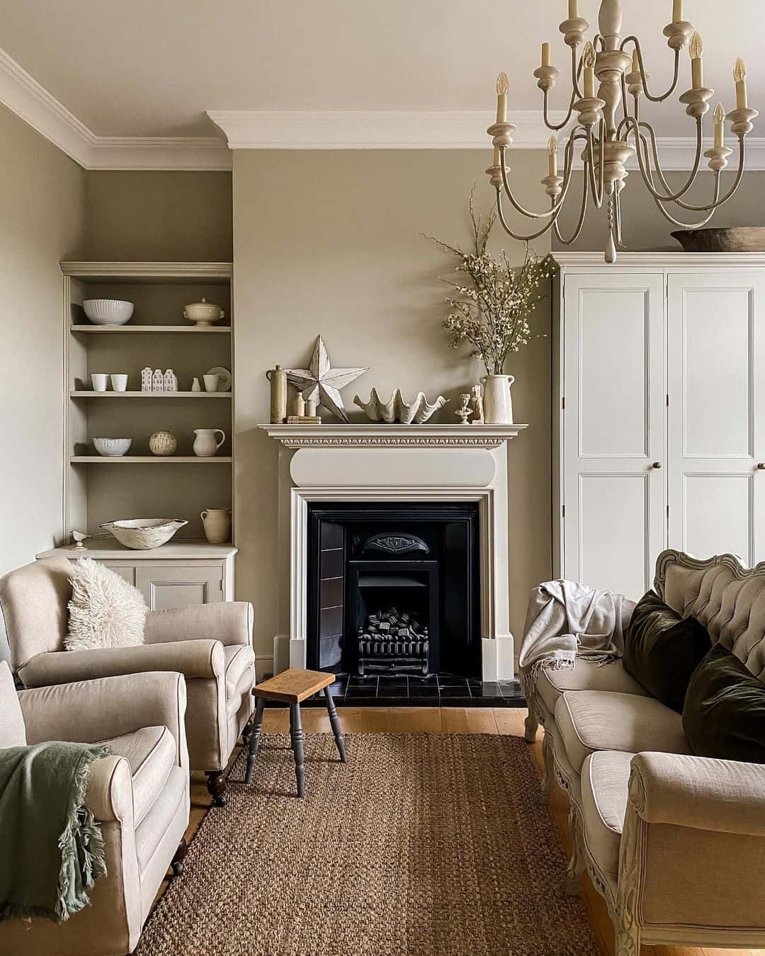 Tall Built-In Shelving Unit Offers Open Display Space