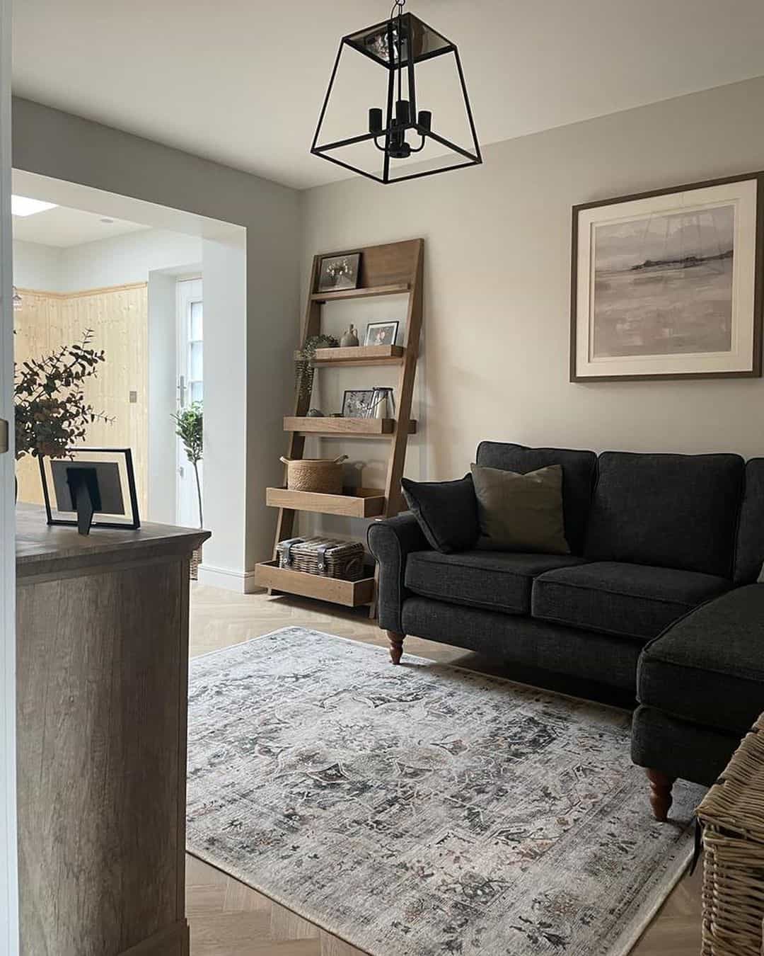 Ladder Bookshelf Adds Vertical Display for Photos and Decor