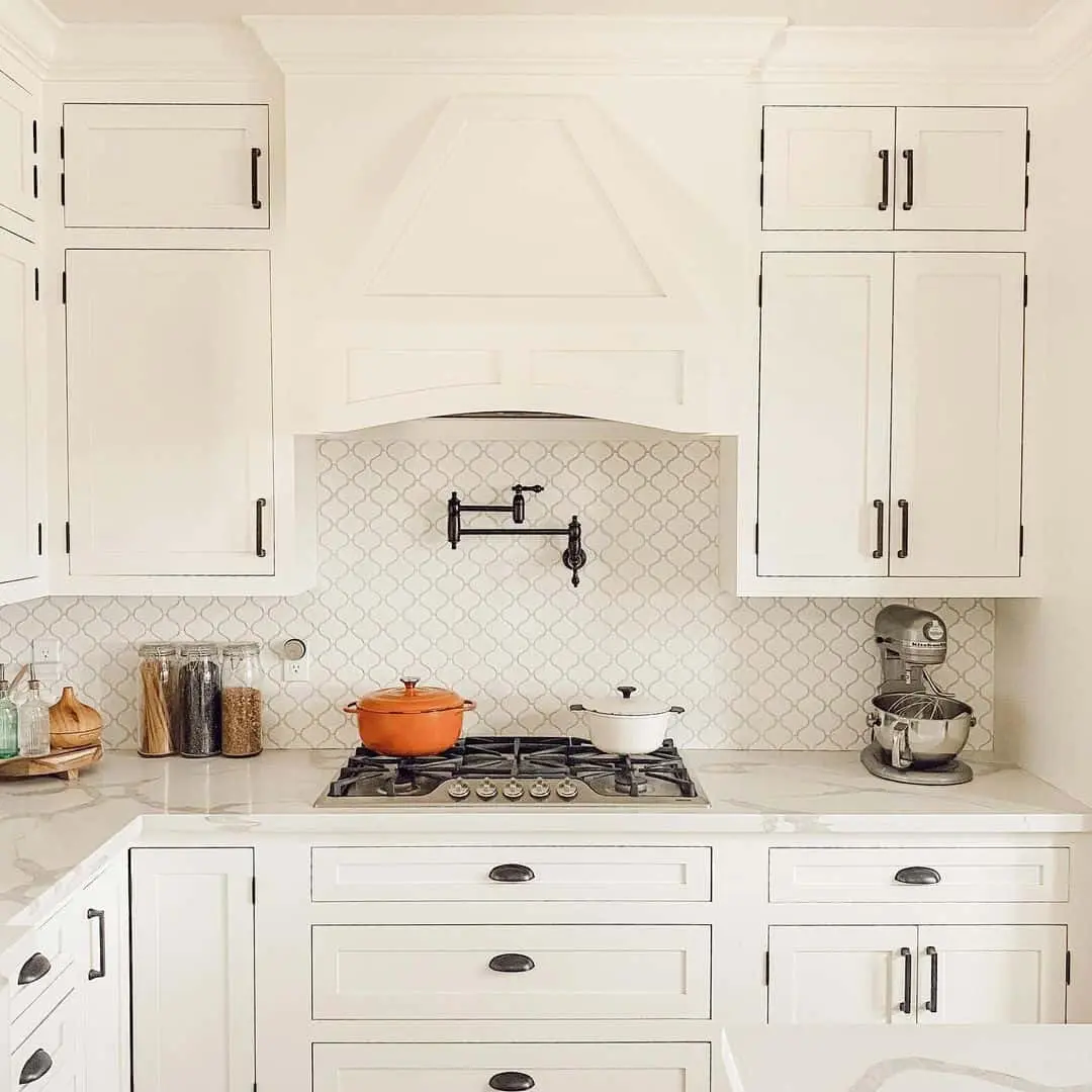 Soften the Stovetop with a Geometric Tile Backsplash