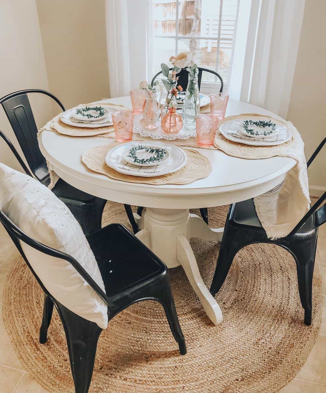 Pink Glassware Adds a Delicate Touch to Place Settings