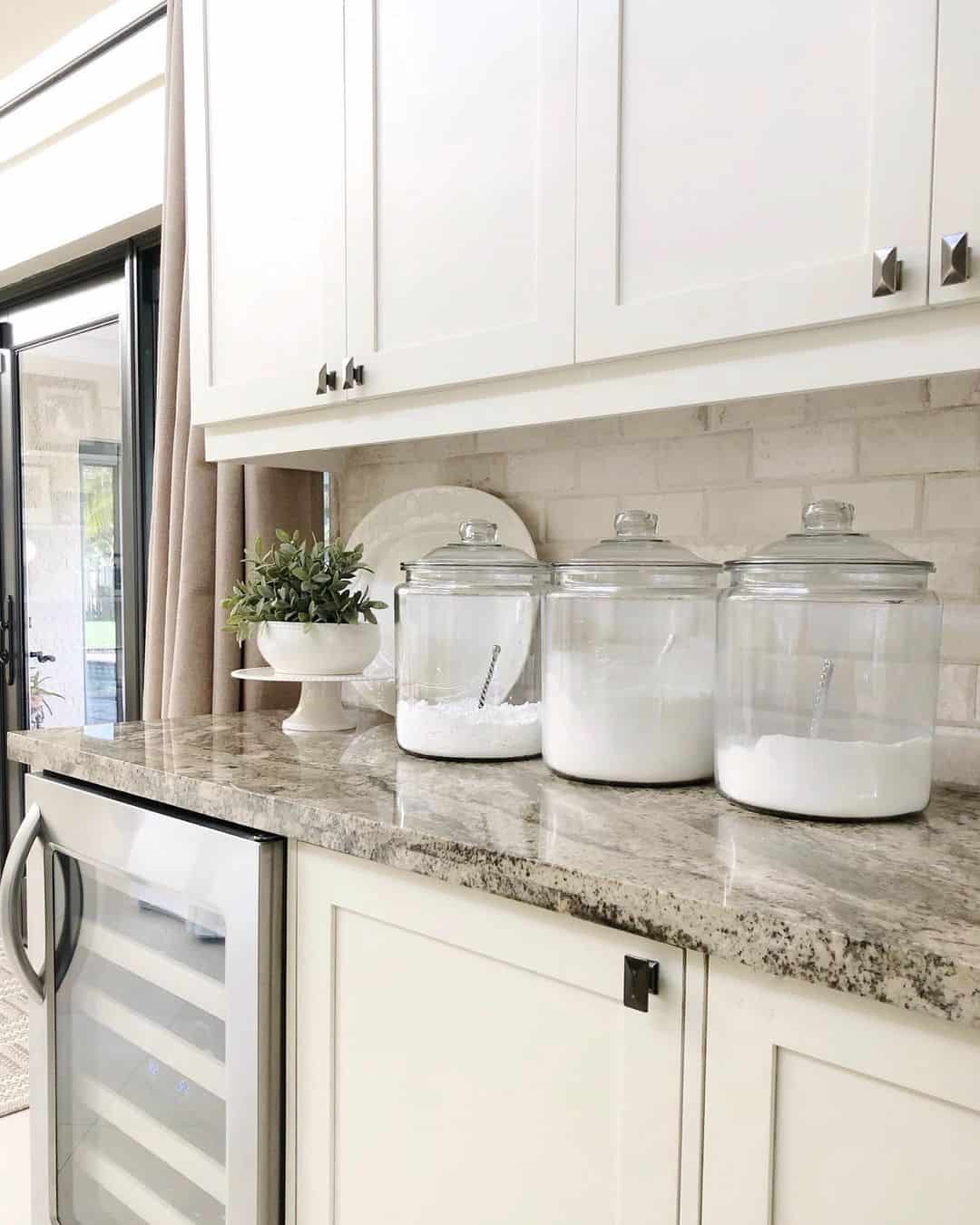 Glass Canisters With Lids Keep Baking Staples Visible