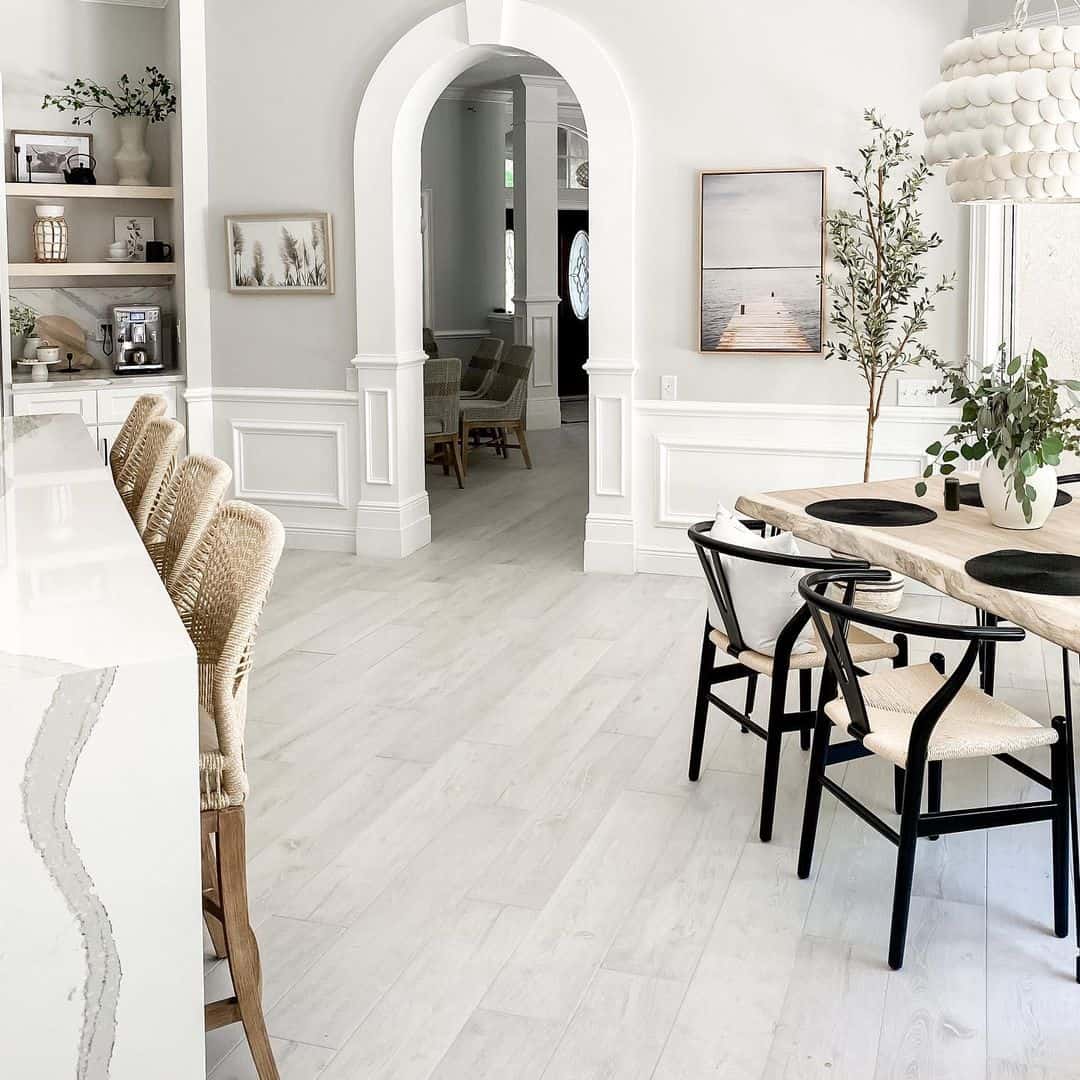 Live-Edge Dining Table with Coastal Chairs